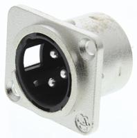 458-036 RS PRO Panel Mount XLR Connector, Male, 3 Way