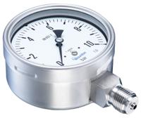 mex5d30b20 Bourdon Analogue Pressure Gauge 6bar Bottom Entry 100mm Outside Diameter, With RS Calibration