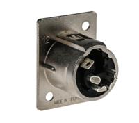 nc4fp-1 Neutrik Panel Mount XLR Connector, Female, 50 V, 4 Way, Silver over Nickel Plating