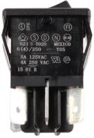 621-1592900nxrs Carlingswitch DPDT, On-(On) Rocker Switch Panel Mount