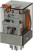 601290120040 Finder Plug In Power Relay, 12V dc Coil, DPDT