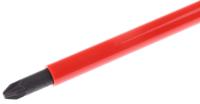 atd2x125ve Facom Pozidriv Insulated Screwdriver, PZ2 Tip, 125 mm Blade, VDE/1000V, 245 mm Overall