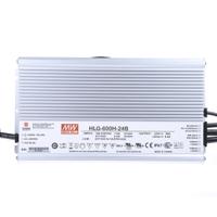 hlg-600h-24b MEAN WELL LED Driver, 12 → 24V Output, 600W Output, 25A Output, Constant Voltage Dimmable