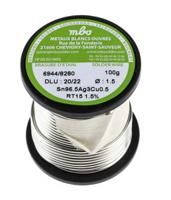 sn965-ag3-cu05-1510-rt15-100g MBO Wire, 1.5mm Lead Free Solder, 217°C Melting Point