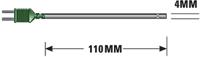 342-9050 RS PRO K Air Temperature Probe, 110mm Length, 4mm Diameter, +750 °C Max