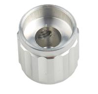 498-889 RS PRO 15mm Silver Potentiometer Knob for 6.4mm Shaft Splined