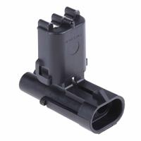 12010973 Delphi, Weather-Pack Automotive Connector Plug Black Cable Mount 2 Way, Crimp Termination