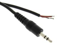 35hr07884x Switchcraft 35HR Male 3.5mm Stereo Jack to Unterminated Aux Cable, Black 35HR07884X