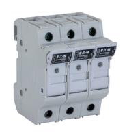 chcc3diu Eaton 30A Rail Mount Fuse Holder for 10 x 38mm Fuse, 3P, 600V ac