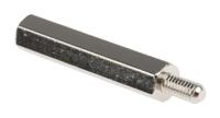 806-6736 RS PRO Standoff, M4 x M4 Thread, 35mm Body, Brass, Male/Female, 8mm Stud