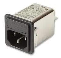 fn9260s-4-06-10 Schaffner 4A, 250 V ac Male Snap-In IEC Filter FN9260S-4-06-10, Faston 1 Fuse