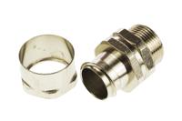 7tca296040r0141-spb25m25b Adaptaflex Swivel, Conduit Fitting, 25mm Nominal Size, M25, Brass, Silver IP54 rating