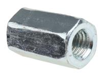 276-544 30mm Bright Zinc Plated Steel Coupling Nut, M10