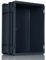 163-1899 RS PRO 15L Grey PP Small Euro Containers, 170mm x 300mm x 400mm