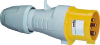 5-552-31 Legrand, P17 Tempra Pro IP44 Yellow Cable Mount 2P + E Industrial Power Plug, Rated At 32A, 110 V