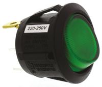 r13112bnab Arcolectric (Bulgin) Ltd Illuminated SPST, On-Off Rocker Switch Panel Mount