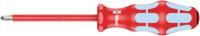 05022740001 Wera Pozidriv Insulated Screwdriver, PZ1 Tip, 80 mm Blade, VDE/1000V, 178 mm Overall