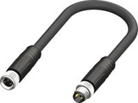 283-4944 RS PRO Female 8 way Straight M12 to Male 8 way Straight M12 Actuator/Sensor Cable, 3 m