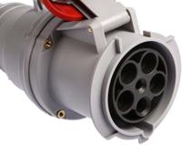 3186347 Scame IP66, IP67 Red Cable Mount 3P + N + E Industrial Power Socket, Rated At 63A, 415 V