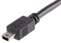 122-3025 RS PRO USB 2.0, Male Mini USB B to Female Mini USB B, 200mm