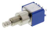 8642adbk APEM Miniature Push Button Switch, Momentary, Panel Mount, 6.5mm Cutout, DPDT, 250V ac, IP65
