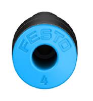 qs-6h-4 Festo QS Series Reducer Nipple, Push In 6 mm to Push In 4 mm, Tube-to-Tube Connection Style, 153041