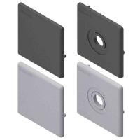 3842548809 Bosch Rexroth Black Polypropylene Cover Cap, 60mm 60 x 60 mm Strut Profile, 10mm Groove