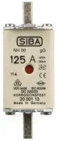 20-001-13125e1 SIBA 125A NH Fuse, NH00, 500V ac