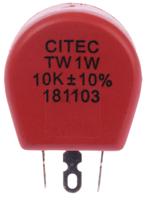 tw1103ka TE Connectivity TW 10kΩ Rotary Potentiometer 1-Gang Panel Mount, TW1103KA