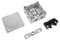 combi-3085 WISKA Combi Series Grey Polypropylene Junction Box, IP66, 85 x 85 x 51mm