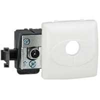 086140 Pin & Socket Contacts White Female 1 Outlet TV Aerial Connector, Surface Mount