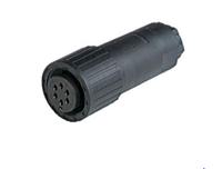 932458100-cm-06-ea-14s-6-s Hirschmann, Silver 6 Way Cable Mount MIL Spec Circular Connector PlugBlack, Socket Contacts, Screw Coupling,