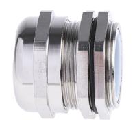 831-9037 RS PRO Metallic Nickel Plated Brass Cable Gland, M32 Thread, 15mm min., 22mm max., IP68