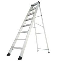 285-139 RS PRO Aluminium 8 steps Step Ladder, 2.81m open length