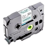 tze-731 Brother Black on Green Label Printer Tape, 8 m Length, 12 mm Width