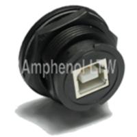 ub-20pmfp-lc7001 Amphenol Industrial Straight, Panel Mount, Socket Type B IP67 USB Connector