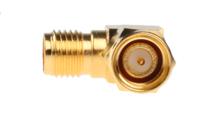 sma5072a2-3gt50g-50 Amphenol RF Right Angle 50Ω RF Adapter SMA Plug to SMA Socket