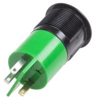 211-437 RS PRO Green Panel Mount Indicator, 24V ac/dc, 22mm Mounting Hole Size, Solder Tab Termination