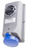 4023283 Scame IP67 Blue Panel Mount 2P + E Right Angle Industrial Power Socket, Rated At 32A, 230 V