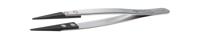2acfsa ideal-tek 130 mm, Stainless Steel; Plastic Tipped, Flat; Rounded, ESD Tweezers