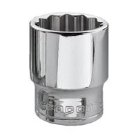 j13 Facom 3/8 in Drive 13mm Standard Socket, 12 point, 30 mm Overall Length