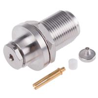 r161322000w Radiall, Jack Panel Mount N Connector, 50Ω, Clamp Termination, Straight Body