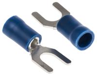 534-610 RS PRO Insulated Crimp Spade Connector, 1.5mm² to 2.5mm², 16AWG to 14AWG, M5 Stud Size Vinyl, Blue