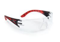 rly00201 Riley STREAM RED Anti-Mist UV Safety Glasses, Clear Polycarbonate Lens