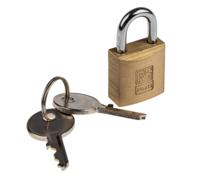 781-5994 RS PRO Key Brass Padlock, 4mm Shackle, 20mm Body