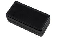 1551bbk Hammond 1551 Series Black ABS Enclosure, IP54, Flanged, Black Lid, 50 x 25 x 15.5mm