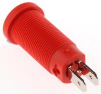 669131-22 Staubli Red Female Banana Socket, 4 mm Connector, Tab Termination, 20A, 1000V, Nickel Plating
