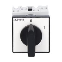 gx2090u Lovato, 1P 2 Position 60° On-Off Cam Switch, 690V (Volts), 20A, Knob Actuator