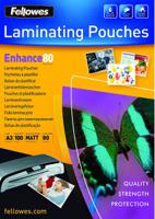 5452003 Fellowes A3  Laminator Pouches 80micron Thickness, 100 Pack Quantity