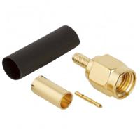 132114 Amphenol RF, Plug Cable Mount SMA Connector, 50Ω, Crimp Termination, Straight Body